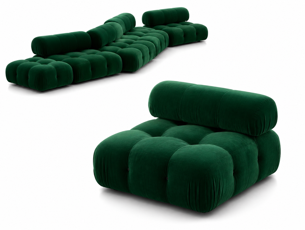 Mornhush Tufted 2-Seater Modular Sofa