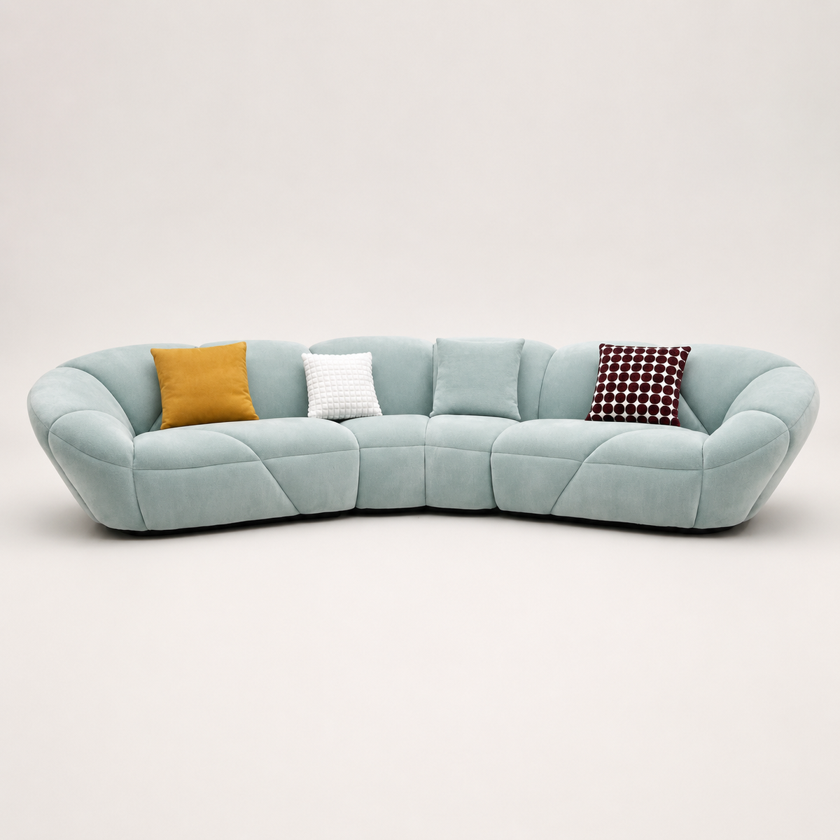 Mornhush Sculpted Curved Modular Sofa