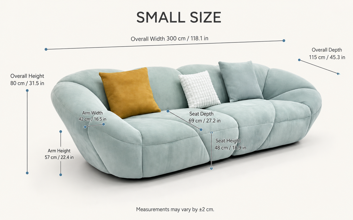Mornhush Sculpted Curved Modular Sofa